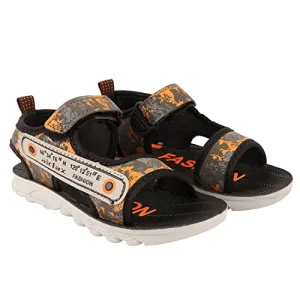AIR FAX Unisex Child Kids Casual Regular/Everyday Use Breathable Printed Valcro Floaters Sandals with pu Sole for Boys & Girls (HULK_Yellow_10