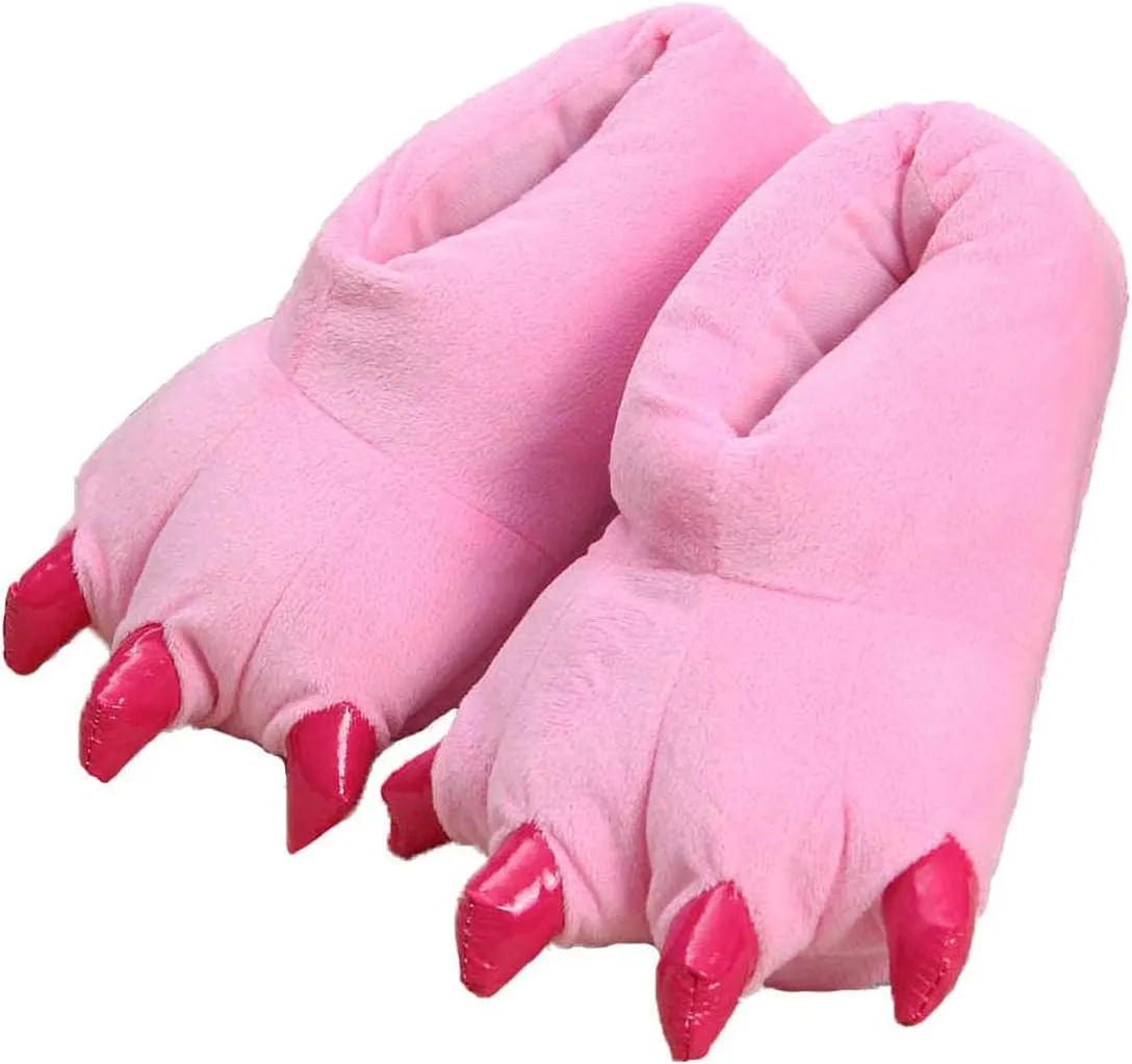 Dinosaur Claw Slippers Winter WarmUnisex Paw Shoes plush Monster Slippers