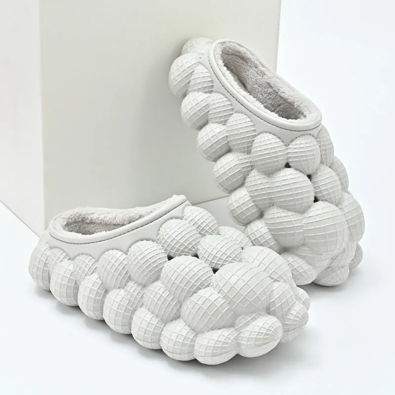 European And American Large Grape Cotton Slippers Women
