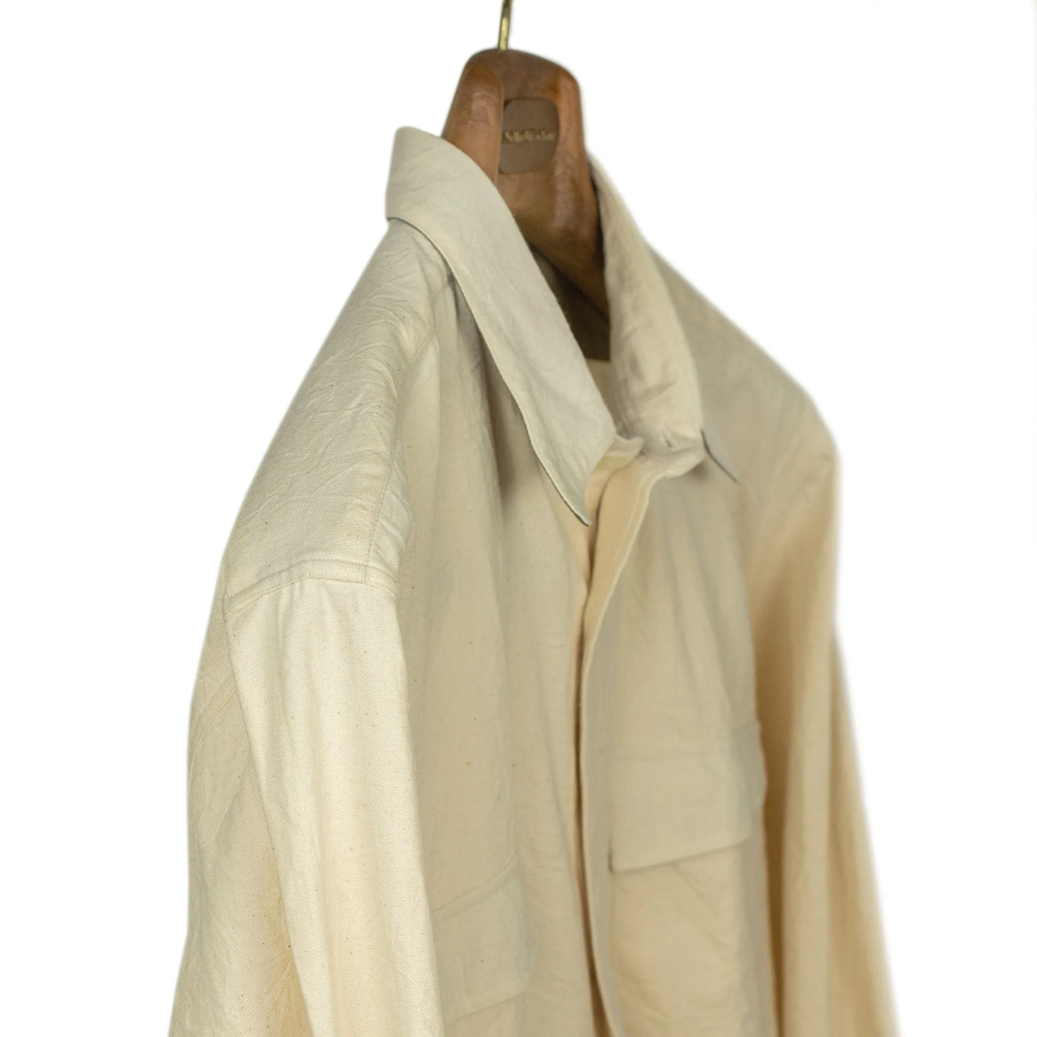 Hike shirt in washed natural cotton oxford