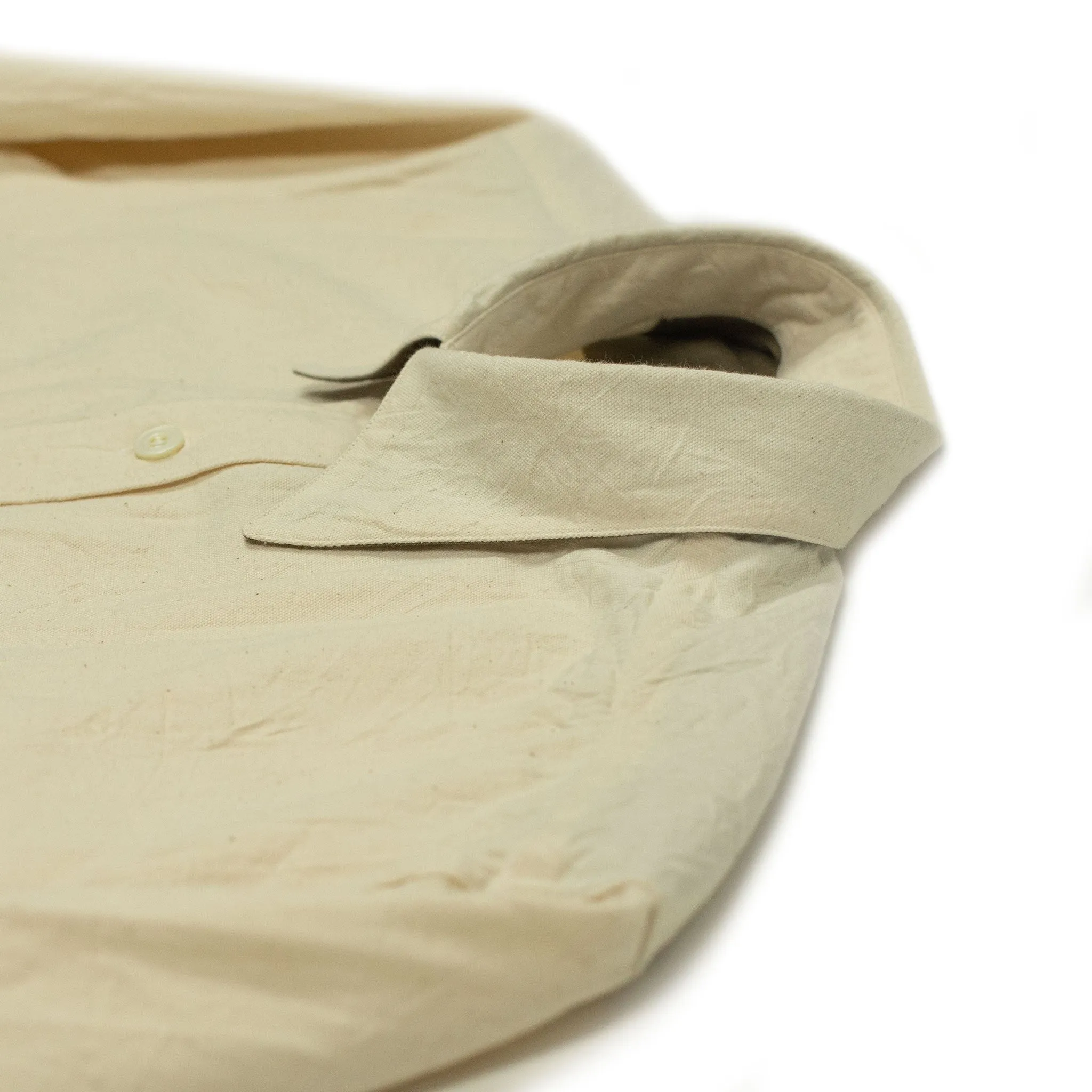 Hike shirt in washed natural cotton oxford