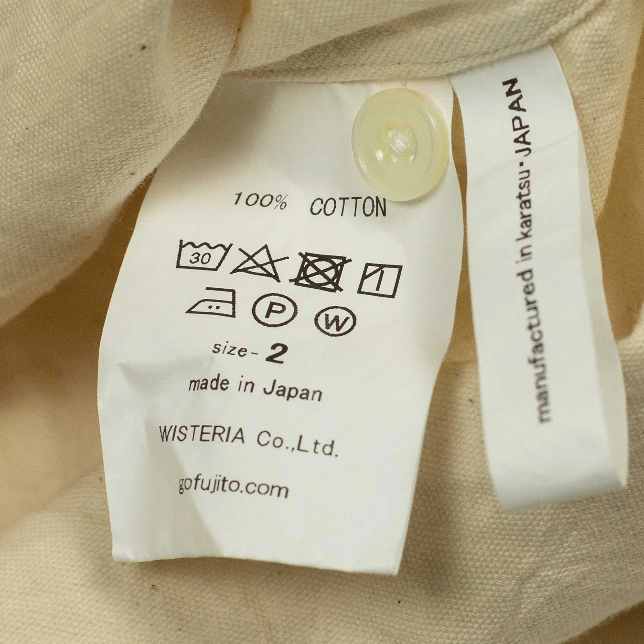 Hike shirt in washed natural cotton oxford