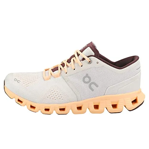 ON Cloud Womens CloudX Running Shoes Silver Almond