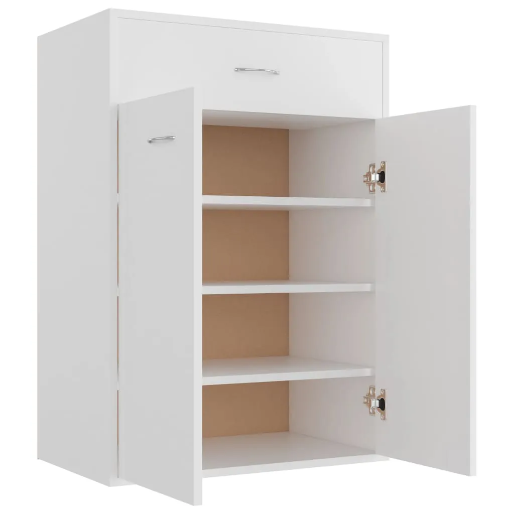 Shoe Cabinet White 60x35x84 cm Engineered Wood