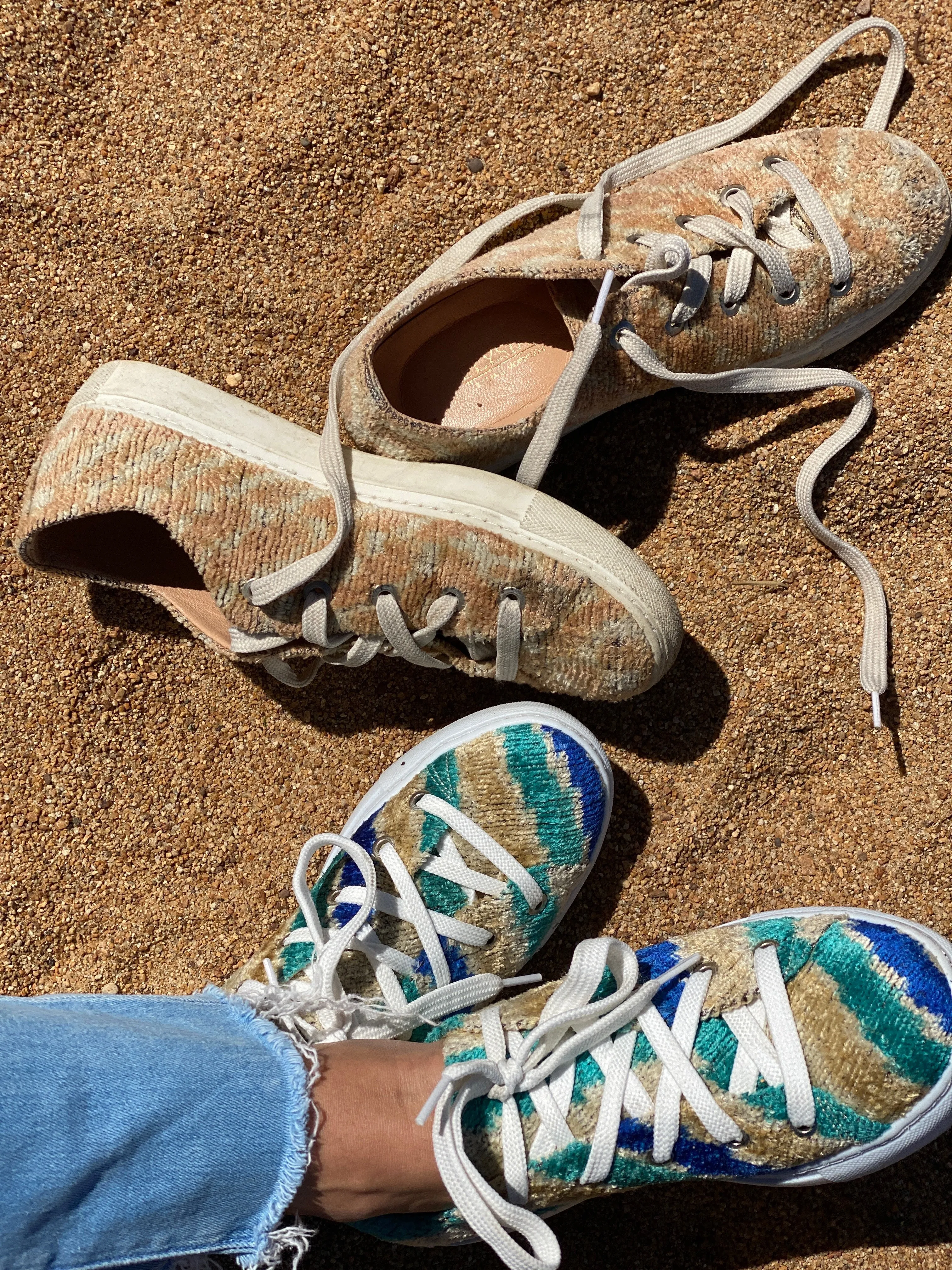 Silk Velvet Aquamarine Mist Sneakers