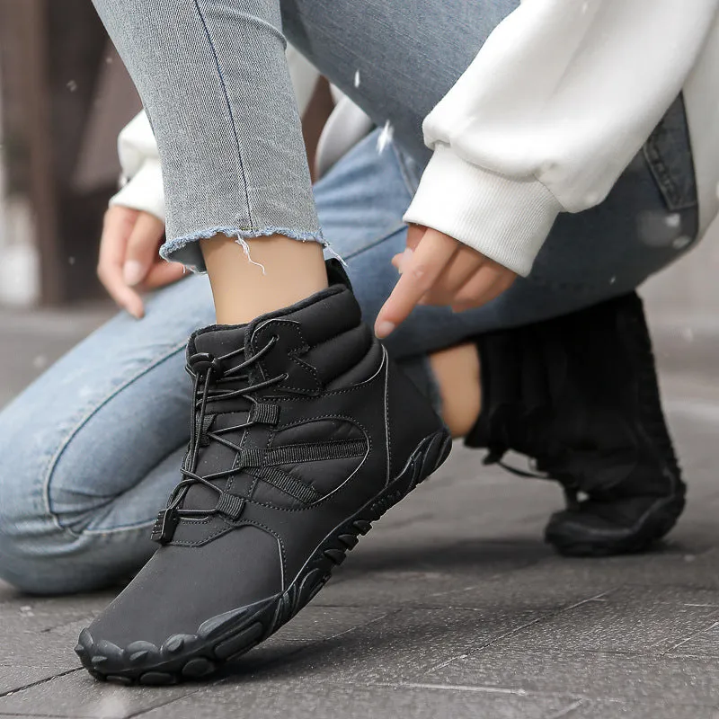 Winter Thick Outdoor Snow Boots Warm Mountaineering Shoes Non-slip & Waterproof Winter Barefoot Shoe (Unisex)